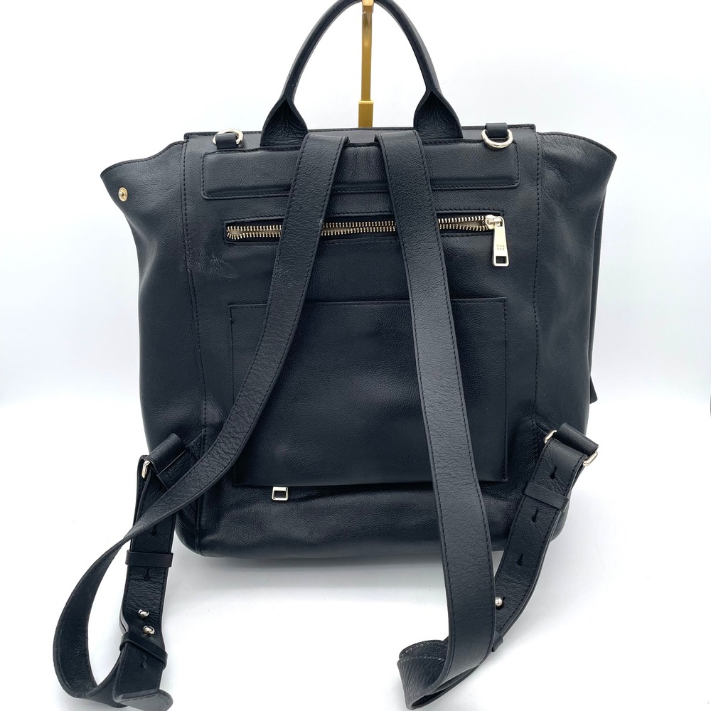Mina Baie Diaper Bag Leather Backpack Women Large Black Good Condition - Picture 2 of 10